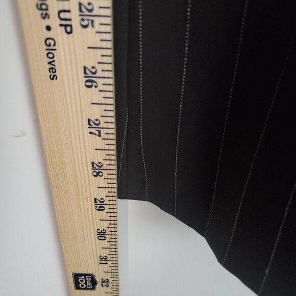 H&M Vintage Trousers 4 Black Striped Flare Leg Business Casual Academia Work - Picture 12 of 14